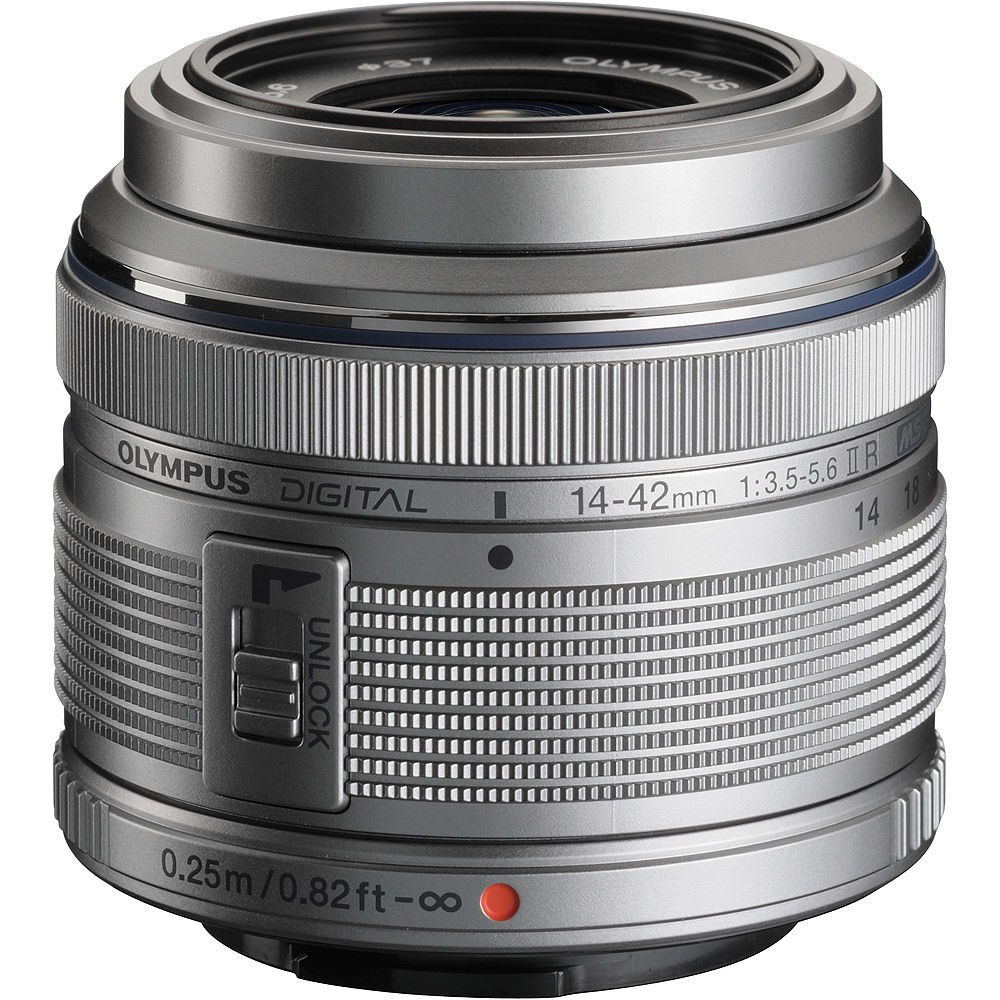 Olympus 14-42mm f3.5-5.6 EZ Lens, silver - Castle Cameras