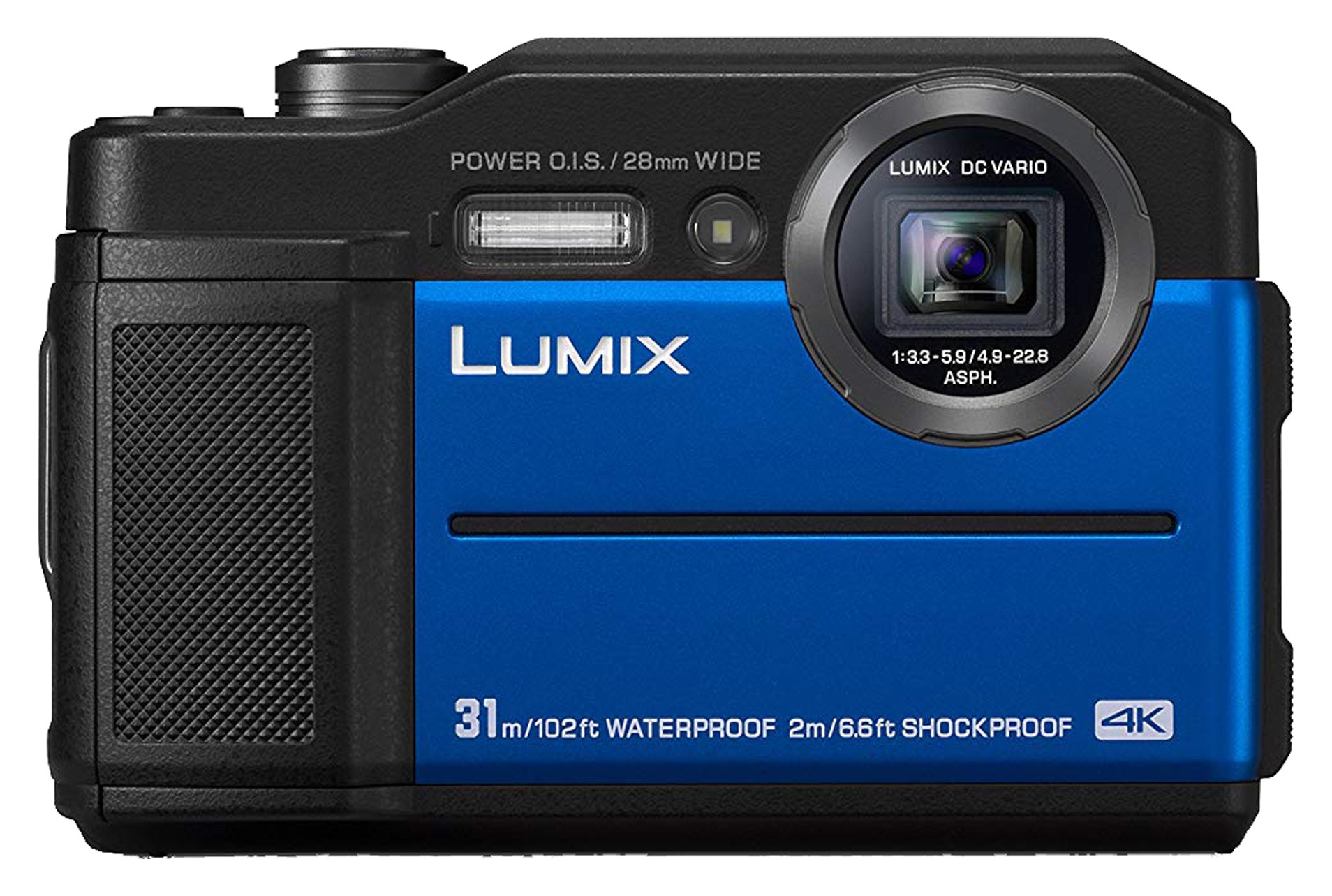 Panasonic Lumix FT7 Tough Digital Camera, Blue Castle Cameras