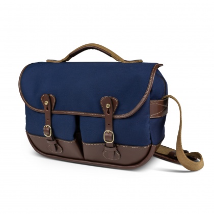 Billingham Mini Eventer Camera Bag, Navy-Chocolate Trim Billingham Mini Eventer Camera Bag, Navy-Chocolate Trim