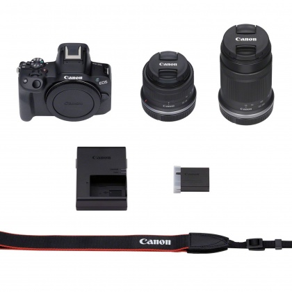 Canon EOS R50 Mirrorless Camera with RF-S 18-45mm and RF-S 55-210mm lenses Canon EOS R50 Mirrorless Camera with RF-S 18-45mm and RF-S 55-210mm lenses