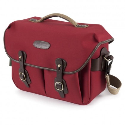 Billingham Hadley One Shoulder Bag, Burgundy Canvas-Chocolate Trim Billingham Hadley One Shoulder Bag, Burgundy Canvas-Chocolate Trim