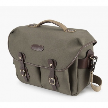 Billingham Hadley One Shoulder Bag, Sage Fibrenyte-Chocolate Trim Billingham Hadley One Shoulder Bag, Sage Fibrenyte-Chocolate Trim