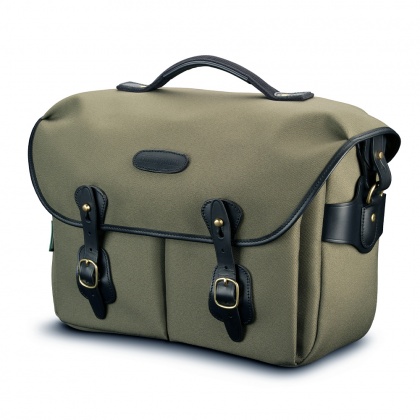 Billingham Hadley One Shoulder Bag, Sage Fibrenyte-Black Trim Billingham Hadley One Shoulder Bag, Sage Fibrenyte-Black Trim