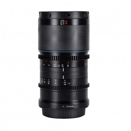 Sirui Saturn 35mm T2.9 1.6x Carbon Fibre Full-frame Anamorphic E Mount lens, Blue Flare Sirui Saturn 35mm T2.9 1.6x Carbon Fibre Full-frame Anamorphic E Mount lens, Blue Flare