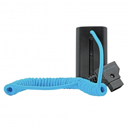 Kondor Blue Coiled D-Tap Cable, Blue Kondor Blue Coiled D-Tap Cable, Blue