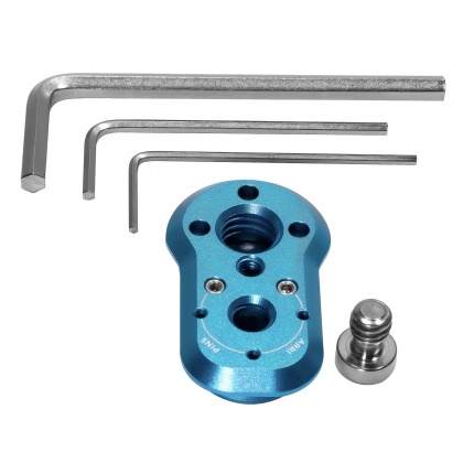 Kondor Blue Mini Lock QR Male Plate, Blue Kondor Blue Mini Lock QR Male Plate, Blue