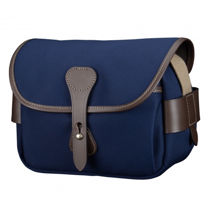 Billingham S2 Camera Shoulder Bag, Navy Canvas-Chocolate Trim Billingham S2 Camera Shoulder Bag, Navy Canvas-Chocolate Trim