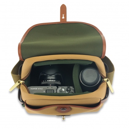 Billingham S2 Camera Shoulder Bag, Khaki Canvas-Tan Trim Billingham S2 Camera Shoulder Bag, Khaki Canvas-Tan Trim