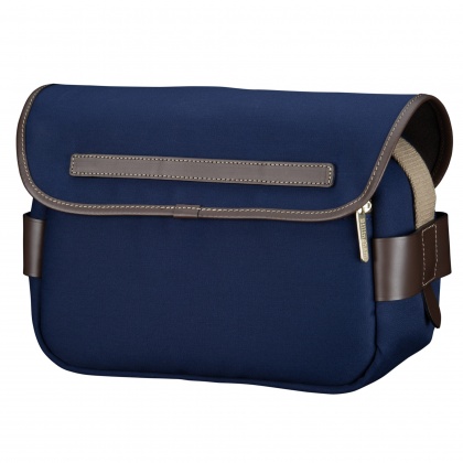 Billingham S3 Camera Shoulder Bag, Navy Canvas-Chocolate Trim Billingham S3 Camera Shoulder Bag, Navy Canvas-Chocolate Trim
