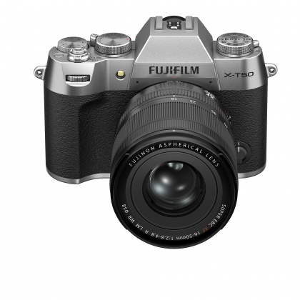 Fujifilm X-T50 Mirrorless Camera, Silver with XF 16-50 lens Fujifilm X-T50 Mirrorless Camera, Silver with XF 16-50 lens