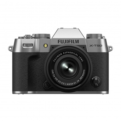 Fujifilm X-T50 Mirrorless Camera, Silver with XC 15-45 lens Fujifilm X-T50 Mirrorless Camera, Silver with XC 15-45 lens