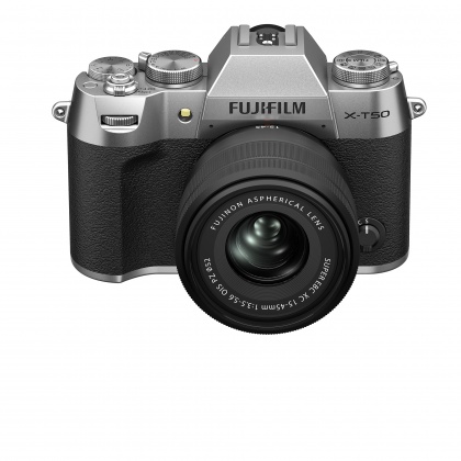 Fujifilm X-T50 Mirrorless Camera, Silver with XC 15-45 lens Fujifilm X-T50 Mirrorless Camera, Silver with XC 15-45 lens
