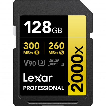 Lexar 128GB SDXC Gold UHS-II R300/W260MB/s V90 Lexar 128GB SDXC Gold UHS-II R300/W260MB/s V90
