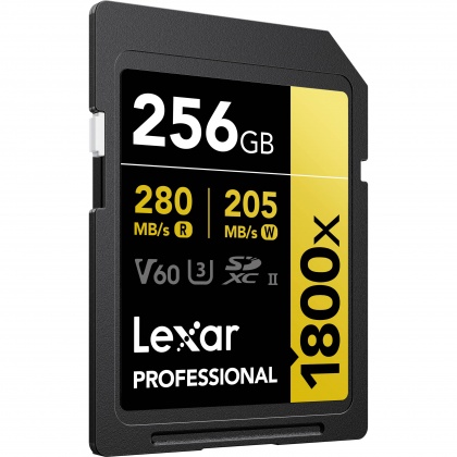 Lexar 256GB SDXC Gold UHS-II R280/W205MB/s V60 Lexar 256GB SDXC Gold UHS-II R280/W205MB/s V60