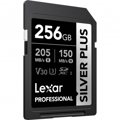 Lexar 256GB SDXC Silver Plus R205/W150MB/s V30 Lexar 256GB SDXC Silver Plus R205/W150MB/s V30