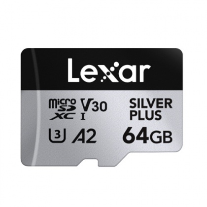 Lexar 64GB microSDXC Silver R205/W100MB/s V30 Lexar 64GB microSDXC Silver R205/W100MB/s V30
