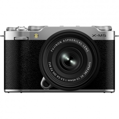 Fujifilm X-M5 Mirrorless Camera with XC15-45mm lens, Silver Fujifilm X-M5 Mirrorless Camera with XC15-45mm lens, Silver