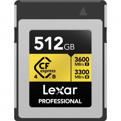 Lexar 512GB CFexpress 4.0 Type B GOLD, R3600/W3300MB/s Lexar 512GB CFexpress 4.0 Type B GOLD, R3600/W3300MB/s