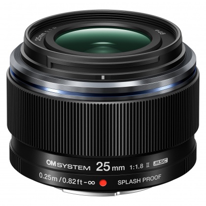 OM System M.Zuiko Digital ED 25mm F1.8 II lens, black OM System M.Zuiko Digital ED 25mm F1.8 II lens, black