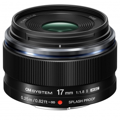 OM System M.Zuiko Digital ED 17mm F1.8 II lens, black OM System M.Zuiko Digital ED 17mm F1.8 II lens, black