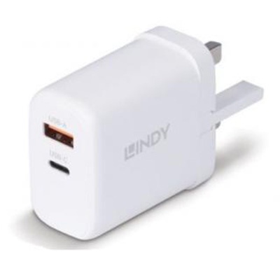 Lindy 65W USB Type A & C Mains Charger, GaN technology Lindy 65W USB Type A & C Mains Charger, GaN technology