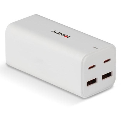 Lindy 100W 4-Port USB Type A & C Mains Charger, GaN technology Lindy 100W 4-Port USB Type A & C Mains Charger, GaN technology