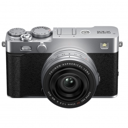 Fujifilm X-E5 Mirrorless Camera with XF23mm F2.8 R WR, Silver Fujifilm X-E5 Mirrorless Camera with XF23mm F2.8 R WR, Silver