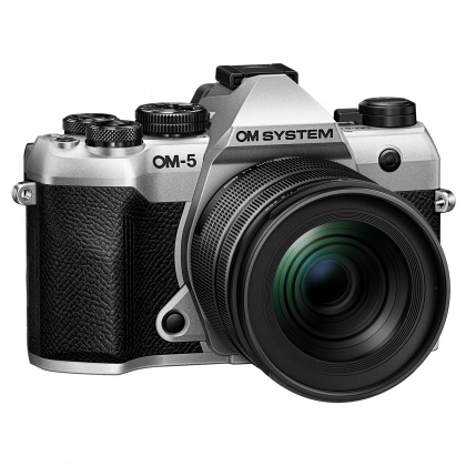OM System OM-5 Mark II Mirrorless camera with 12-45mm Pro lens, Silver OM System OM-5 Mark II Mirrorless camera with 12-45mm Pro lens, Silver
