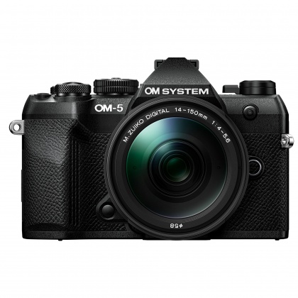 OM System OM-5 Mark II Mirrorless camera with 14-150mm II lens, Black OM System OM-5 Mark II Mirrorless camera with 14-150mm II lens, Black