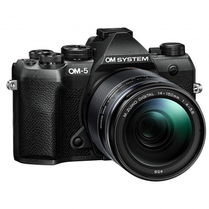 OM System OM-5 Mark II Mirrorless camera with 14-150mm II lens, Black OM System OM-5 Mark II Mirrorless camera with 14-150mm II lens, Black