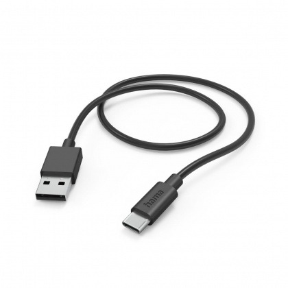 Hama USB-A to USB-C Quick Charging Cable, USB 2.0, 1 Metre, Black Hama USB-A to USB-C Quick Charging Cable, USB 2.0, 1 Metre, Black