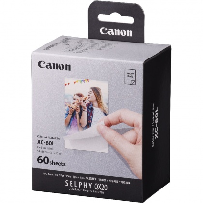 Canon XC-60L 54 x 85mm Card Size Photo Paper for QX20 Printer - 60 Shots Canon XC-60L 54 x 85mm Card Size Photo Paper for QX20 Printer - 60 Shots