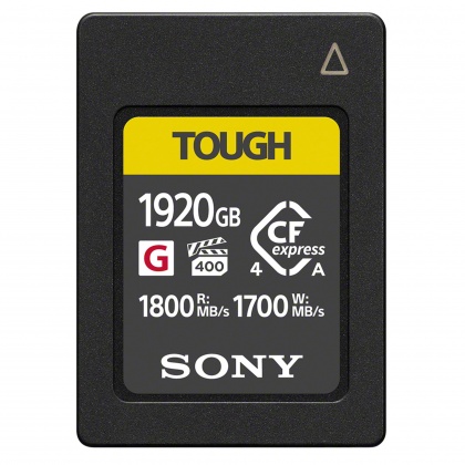 Sony CEA-G1920T 1920GB TOUGH CFexpress Type A Card, R1800/W1700MB/s Sony CEA-G1920T 1920GB TOUGH CFexpress Type A Card, R1800/W1700MB/s