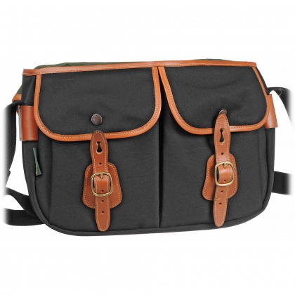 Billingham Hadley Pro Camera Shoulder Bag, Black Canvas-Tan Trim Billingham Hadley Pro Camera Shoulder Bag, Black Canvas-Tan Trim