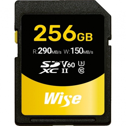 Wise 256GB SDXC UHS-II R290/W260MB/s V60 Wise 256GB SDXC UHS-II R290/W260MB/s V60