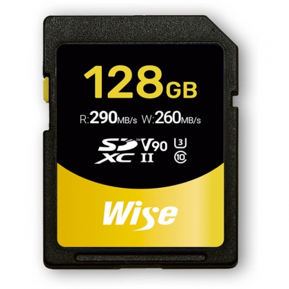Wise 128GB SDXC UHS-II R290/W260MB/s V90 Wise 128GB SDXC UHS-II R290/W260MB/s V90