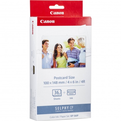 Canon KP-36IP Print Cartridge, 36 postcard sheets and ink Canon KP-36IP Print Cartridge, 36 postcard sheets and ink