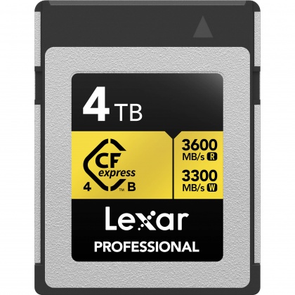 Lexar 4TB CFexpress PRO 4.0 Type B Gold 4TB - R3600/W3300MB/s Lexar 4TB CFexpress PRO 4.0 Type B Gold 4TB - R3600/W3300MB/s