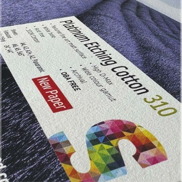 Fotospeed Fotospeed Platinum Etching Cotton 310 Paper A3+ - 25  sheets Fotospeed Fotospeed Platinum Etching Cotton 310 Paper A3+ - 25  sheets