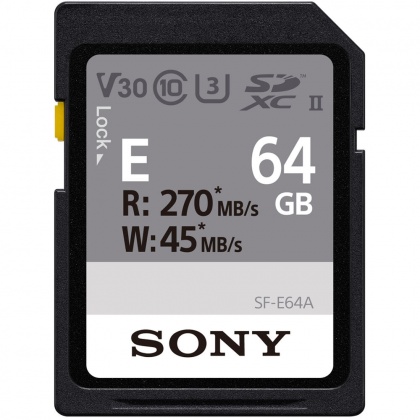 Sony 64GB SDXC SF-E UHS-II R270/W45MB/s Sony 64GB SDXC SF-E UHS-II R270/W45MB/s