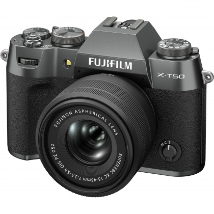 Fujifilm X-T50 Mirrorless Camera, Charcoal Silver with XC 15-45 lens Fujifilm X-T50 Mirrorless Camera, Charcoal Silver with XC 15-45 lens