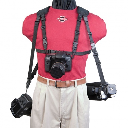 OpTech Triple Carrier Camera Harness, Black OpTech Triple Carrier Camera Harness, Black