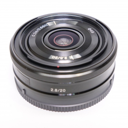 Used Sony E 20mm f2.8 pancake lens Used Sony E 20mm f2.8 pancake lens