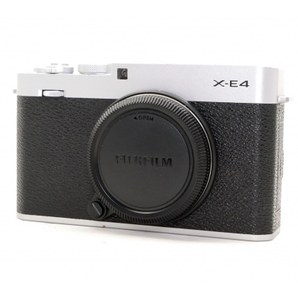 Used Fujifilm X-E4 Mirrorless Camera body, silver Used Fujifilm X-E4 Mirrorless Camera body, silver
