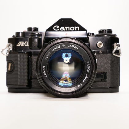 Used Canon A1 35mm SLR with FD 50mm f1.4 lens Used Canon A1 35mm SLR with FD 50mm f1.4 lens