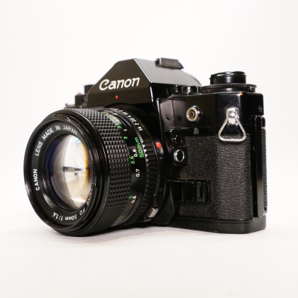 Used Canon A1 35mm SLR with FD 50mm f1.4 lens Used Canon A1 35mm SLR with FD 50mm f1.4 lens