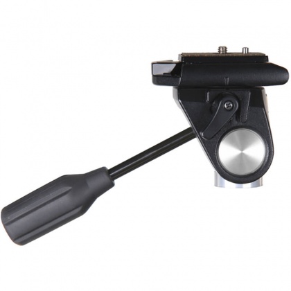 Slik Multi action tripod head with single handle for pan and tilt and QR plate with video pin Slik Multi action tripod head with single handle for pan and tilt and QR plate with video pin