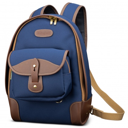 Billingham 35 Rucksack, Navy Fibrenyte-Chocolate Trim Billingham 35 Rucksack, Navy Fibrenyte-Chocolate Trim