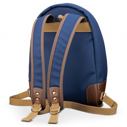 Billingham 35 Rucksack, Navy Fibrenyte-Chocolate Trim Billingham 35 Rucksack, Navy Fibrenyte-Chocolate Trim