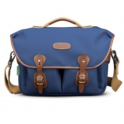 Billingham Hadley One Camera Shoulder Bag, Navy Fibrenyte-Chocolate Trim Billingham Hadley One Camera Shoulder Bag, Navy Fibrenyte-Chocolate Trim